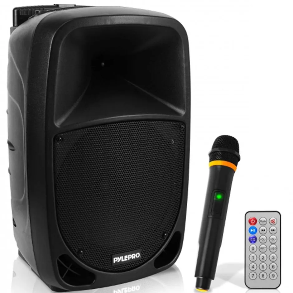 Portable Pa Speaker & Microphone System<Pyle New