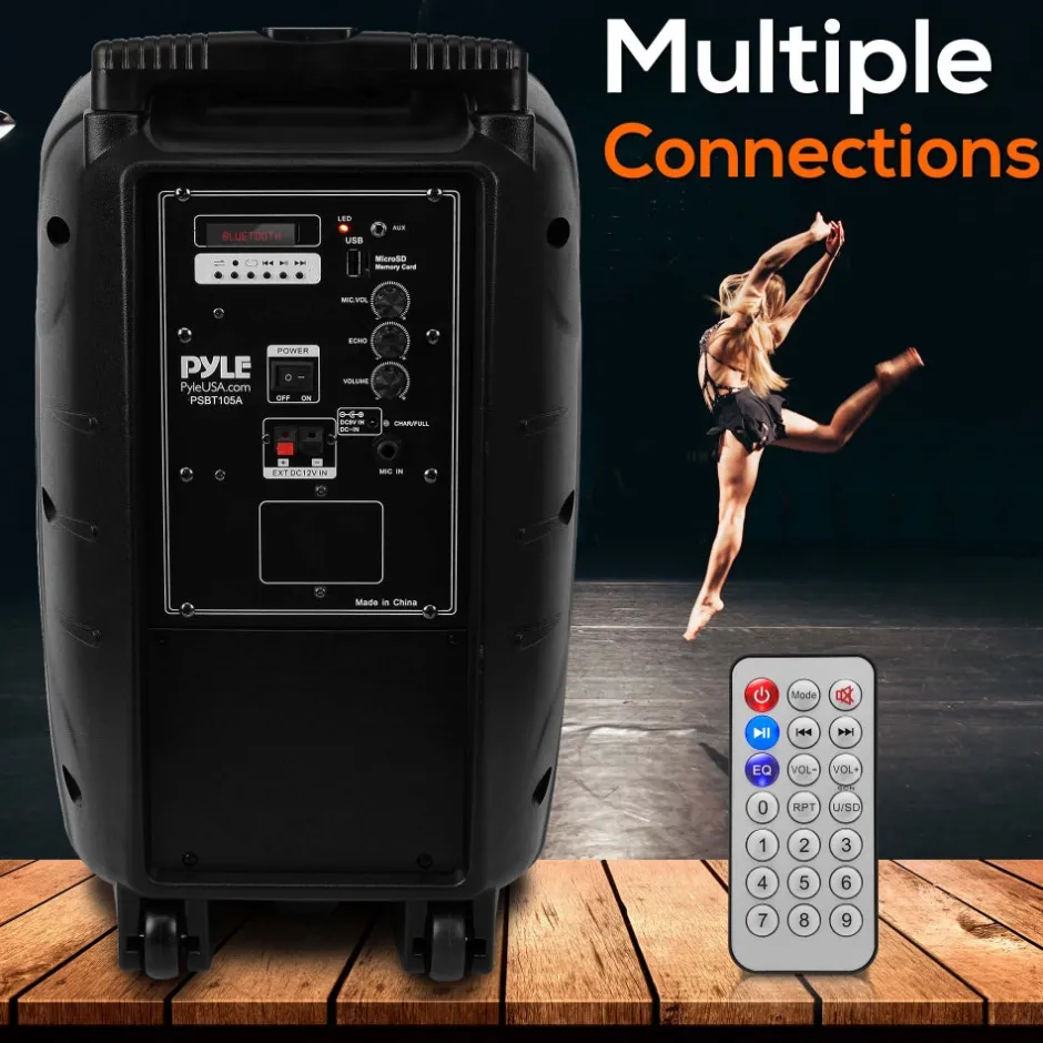 Portable Pa Speaker & Microphone System<Pyle New