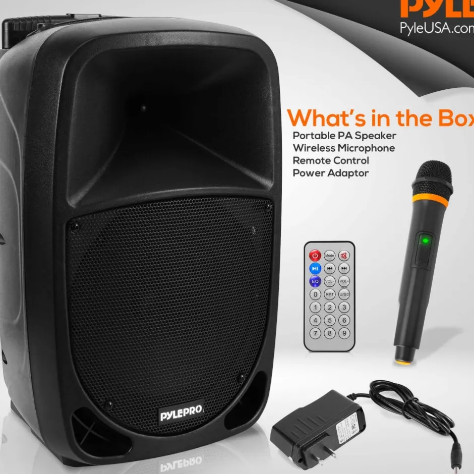 Portable Pa Speaker & Microphone System<Pyle New