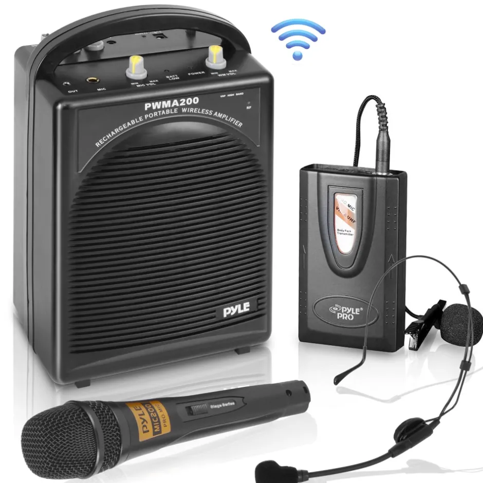 Portable PA Speaker System - Amplifies Voice - Rechargeable Battery<Pyle Sale