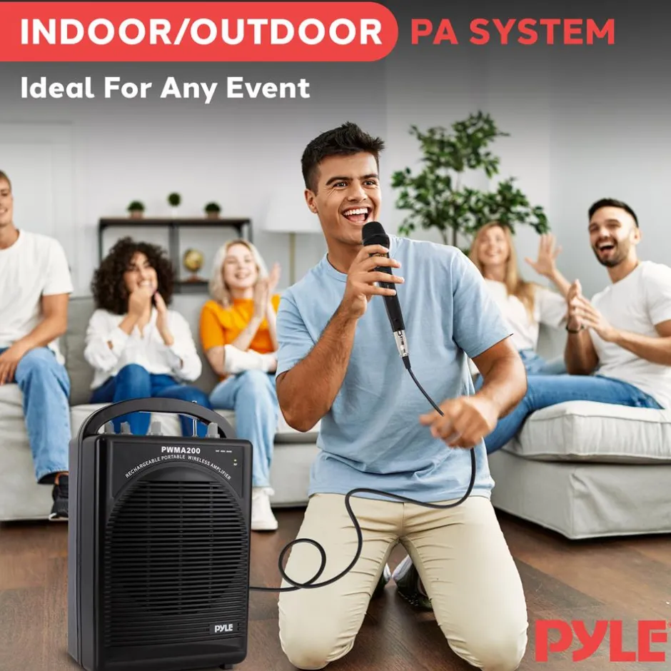 Portable PA Speaker System - Amplifies Voice - Rechargeable Battery<Pyle Sale