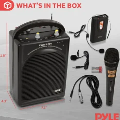 Portable PA Speaker System - Amplifies Voice - Rechargeable Battery<Pyle Sale