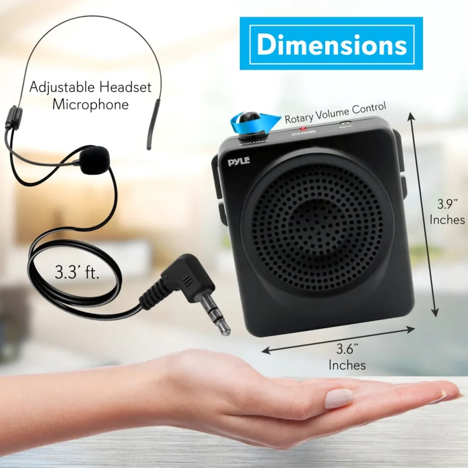Portable PA Speaker Voice Amplifier - 8hr Battery, Headset Mic, Compact<Pyle Discount