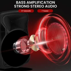 Portable Pa Speaker With Led Lights<Pyle Hot