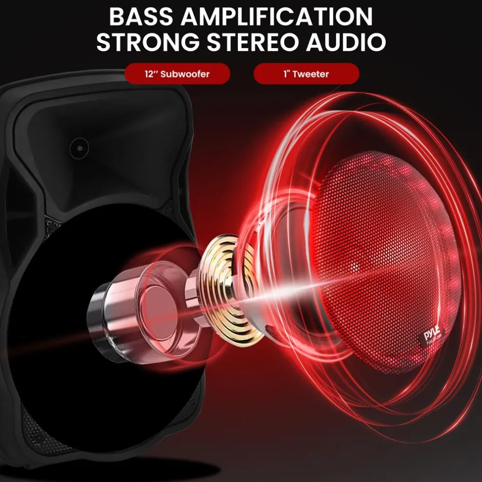 Portable Pa Speaker With Led Lights<Pyle Hot