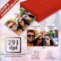 Portable Photo Printer - Instant Wireless Prints, 291dpi, Red<SereneLife Hot