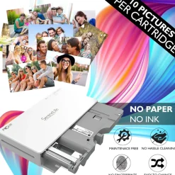 Portable Photo Printer - Instant Wireless Printing, 291dpi, Compact Size<SereneLife New