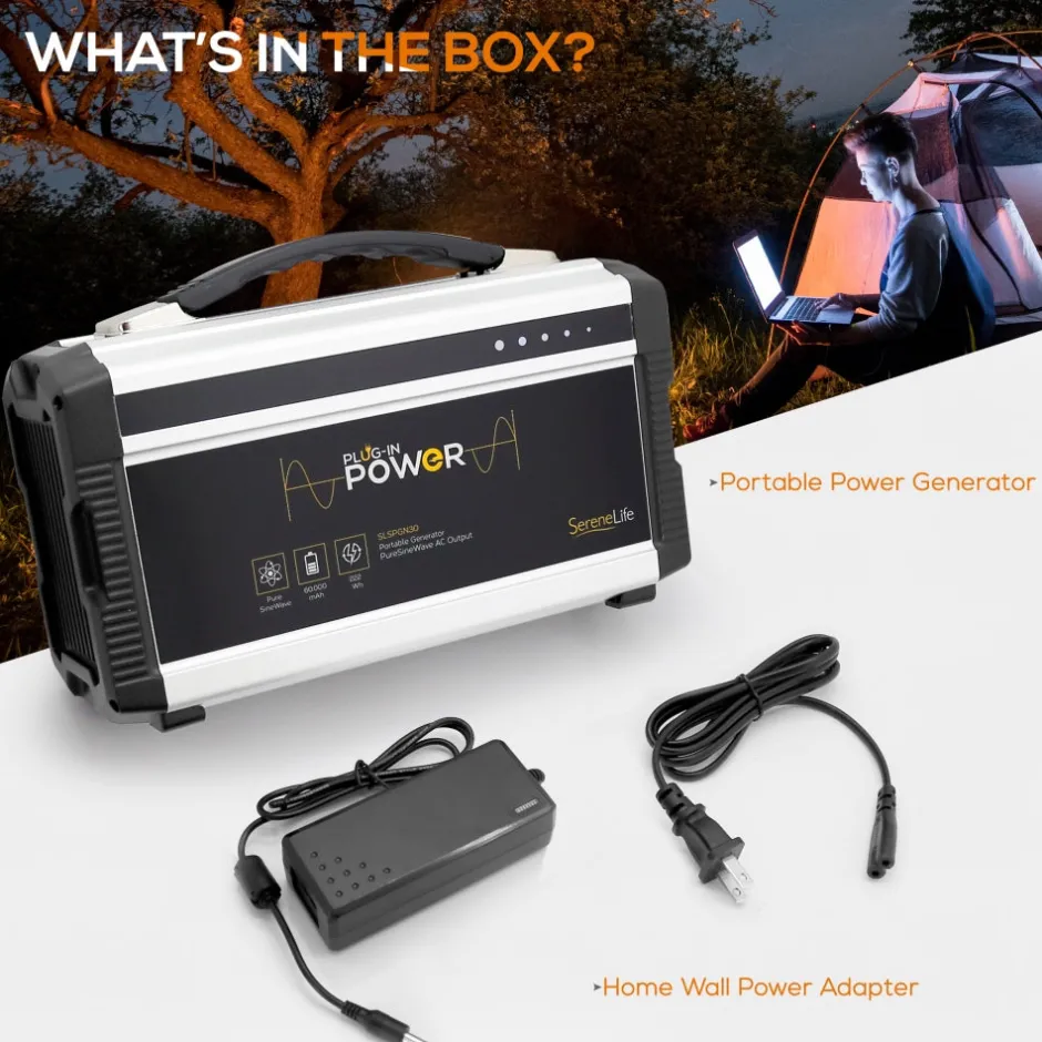 Portable Power Generator 60,000mAh Lithium Battery Dual USB Ports<SereneLife Outlet
