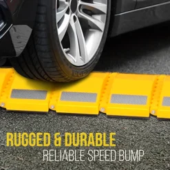Portable Speed Bump - Quick Deploy, Reinforced Polyprone, Yellow<Pyle Best
