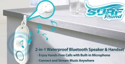 Portable Waterproof Bluetooth Speaker - Hands-Free Calls, 8hr Battery, White<Pyle Best