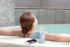Portable Waterproof Shower Speaker, Bluetooth, Rechargeable, Green<Pyle Outlet