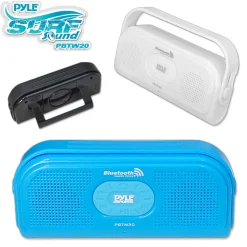 Portable Waterproof Speaker, 15hr Battery, Bluetooth, Blue<Pyle Clearance