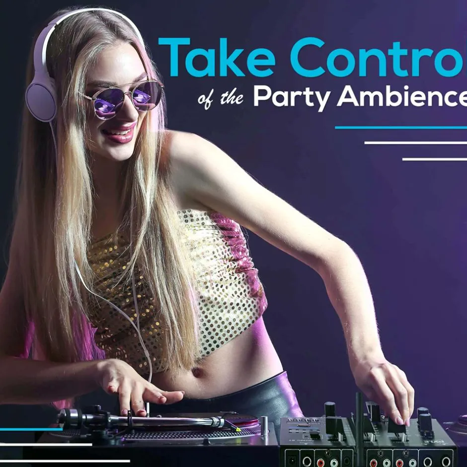 Professional 3-Channel Wireless DJ Mixer with Bluetooth, USB, and<Pyle Clearance