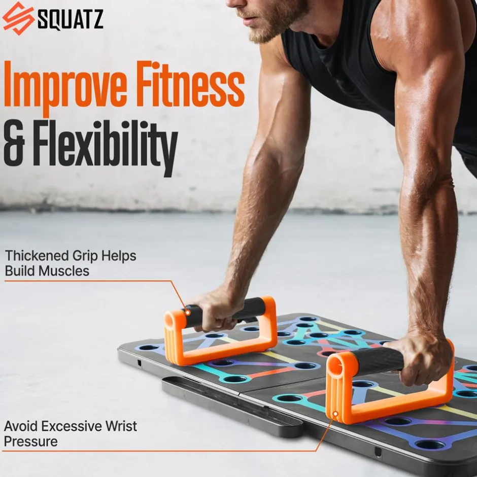 Push Up Board Home Workout Equipment Set<SQUATZ Sale