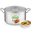 5-Quart Stockpot for Even Heat, Stainless Steel, Induction Compatible<NutriChef Best