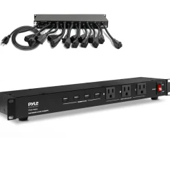 Rack Mount Power Conditioner with USB & AC Outlets<Pyle Outlet