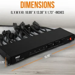 Rack Mount Power Conditioner with USB & AC Outlets<Pyle Outlet