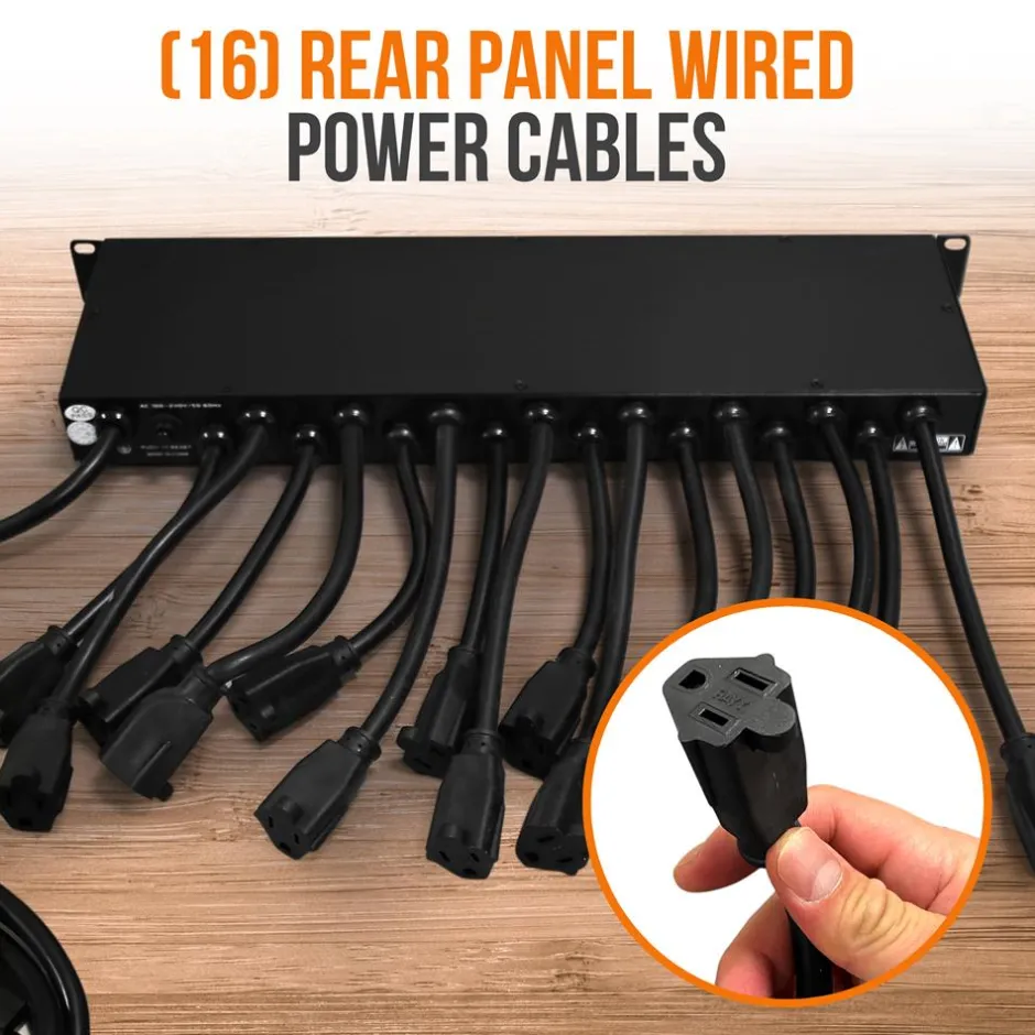 Rack Mount Power Conditioner with USB & AC Outlets<Pyle Outlet
