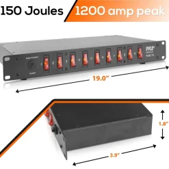 Rack Mount Power Supply with Circuit Breaker Protection<Pyle Online