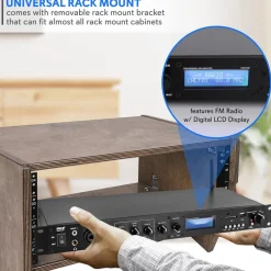 Rack Mount Pre-Amplifier - Bluetooth Streaming, Recording Mode, Metal Panel<Pyle
