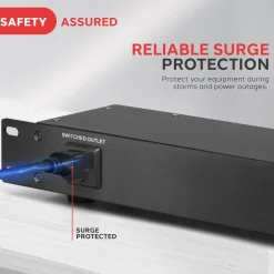 Rack Mount Surge Protector with Noise Filter & 9 Outlets<Pyle Discount