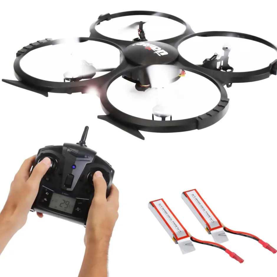 RC Drone with HD Camera, 720p Video, 6-Axis Gyro, White<SereneLife Outlet