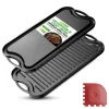 Reversible Cast Iron Griddle - Even Heat, Extra-Wide, Oven Safe<NutriChef Best
