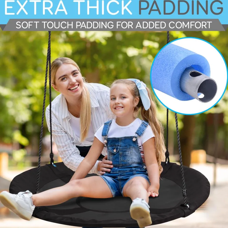Saucer Swing 40" Relaxing Fun Waterproof 600D Polyester<SereneLife Best