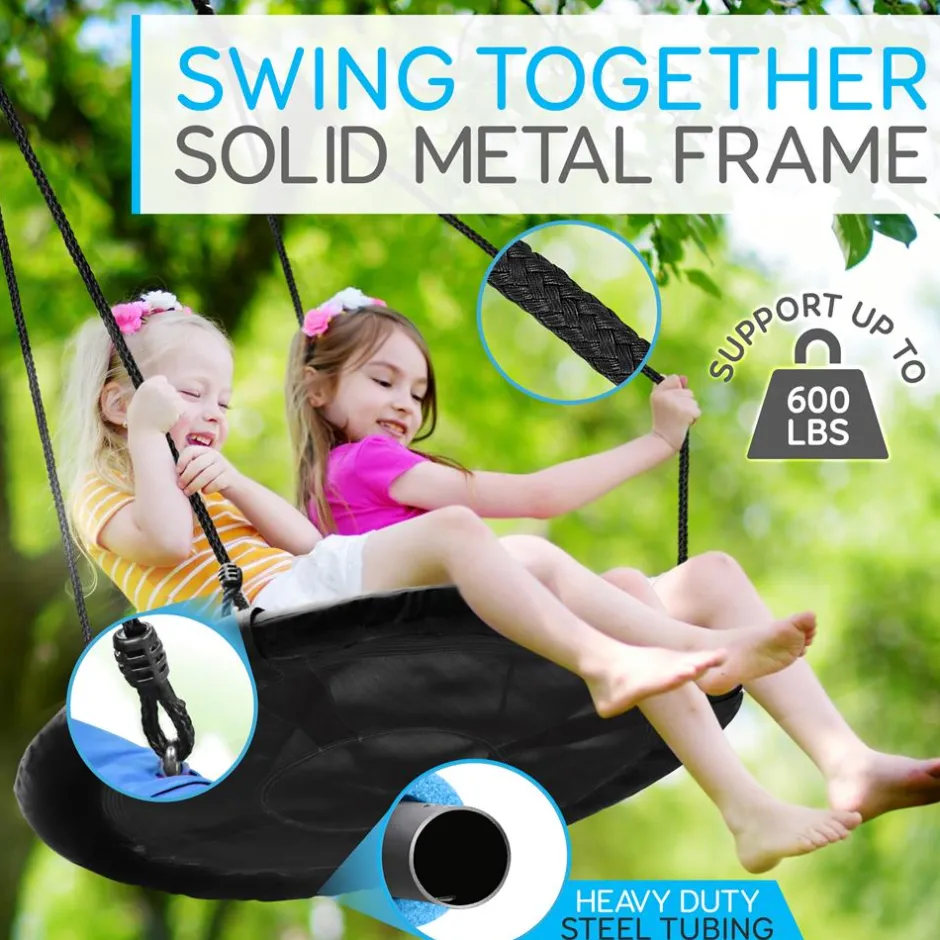 Saucer Swing for Kids - Relaxing Fun - 40" Waterproof Seat - Easy Setup<SereneLife Discount