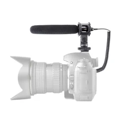 Shotgun Microphone for Video/Camera, Clear Audio, 3.5mm Connector, Dark Gray<Pyle Best