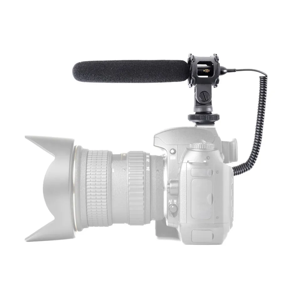 Shotgun Microphone for Video/Camera, Clear Audio, 3.5mm Connector, Dark Gray<Pyle Best