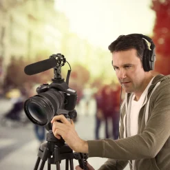 Shotgun Microphone for Video/Camera, Clear Audio, 3.5mm Connector, Dark Gray<Pyle Best
