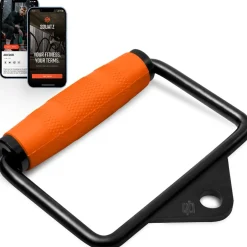 Single D Row Handle - Non-Slip Grip, 360° Rotation, Orange Handle<SQUATZ