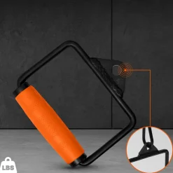 Single D Row Handle - Non-Slip Grip, 360¬∞ Rotation, Orange Handle<SQUATZ