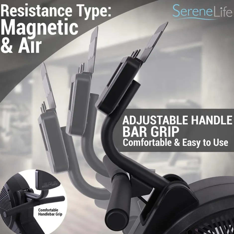 Smart Rowing Machine, 16-Level Magnetic Resistance, Bluetooth, Folding<SereneLife