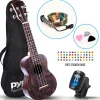 Soprano Ukulele Kit, Learn to Play, Mahogany, Digital Tuner, Gig Bag<Pyle Hot