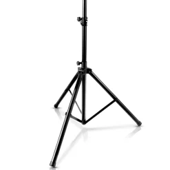 Speaker Tripod Stand, 70" Adjustable, Metal, 130 lbs Capacity, Glossy Black<Pyle Sale