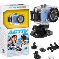 Sports Action Camera 1080p HD Wi-Fi Waterproof Case Blue<Pyle Sale
