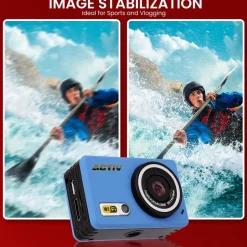 Sports Action Camera 1080p HD Wi-Fi Waterproof Case Blue<Pyle Sale