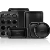 Stackable Non-Stick Bakeware Set, Easy Release Carbon Steel, Black<NutriChef Best