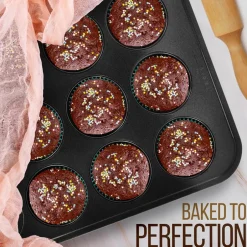 Stackable Non-Stick Bakeware Set, Easy Release Carbon Steel, Black<NutriChef Best