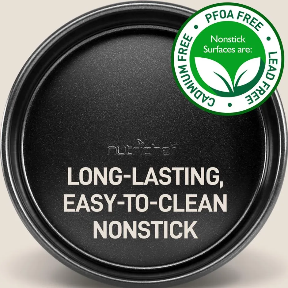 Stackable Non-Stick Bakeware Set, Easy Release Carbon Steel, Black<NutriChef Best
