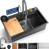 Stainless Steel Kitchen Sink, Durable & Soundproof, Nano Coating, Gun Black<SereneLife Discount