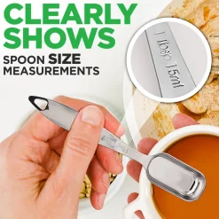 Stainless Steel Measuring Spoons Set 6Pc - Precise, Easy-Clean, Oval Shape<NutriChef Outlet