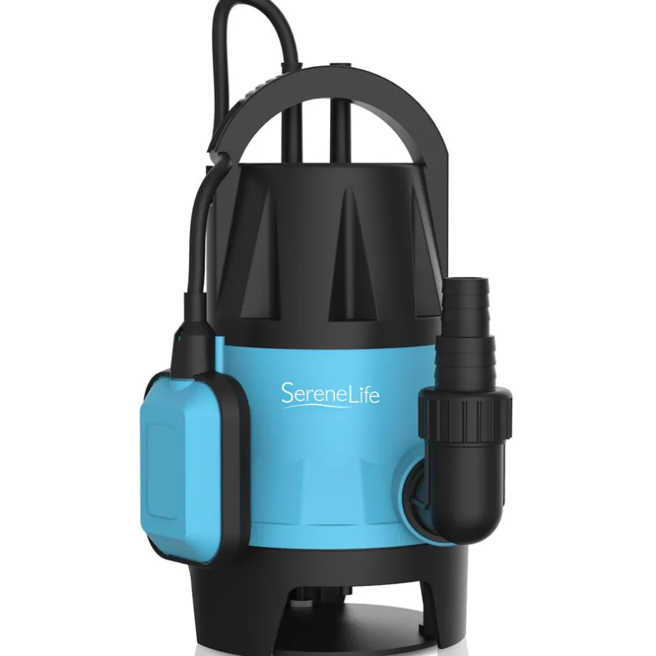 Submersible Sump Pump 1980GPH Auto Float Switch Blue 16ft Cord<SereneLife Online
