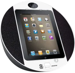 Touch Screen Dock with FM Radio & Alarm, 150W, White<Pyle Sale