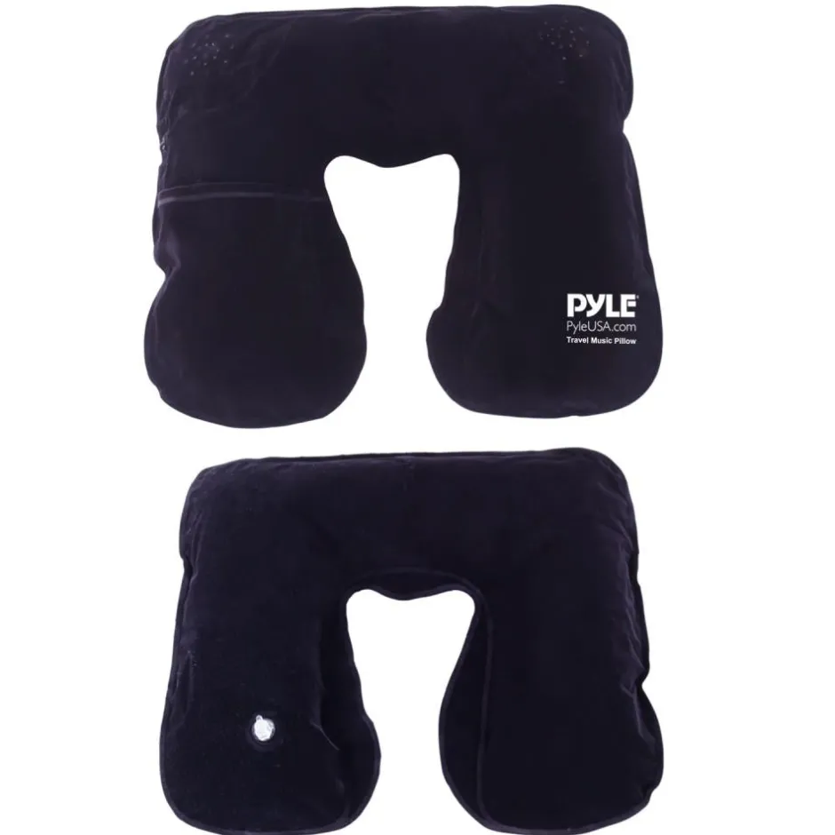 Travel Music Pillow - Neck Support, Bluetooth Speakers, Rechargeable Battery<Pyle Best