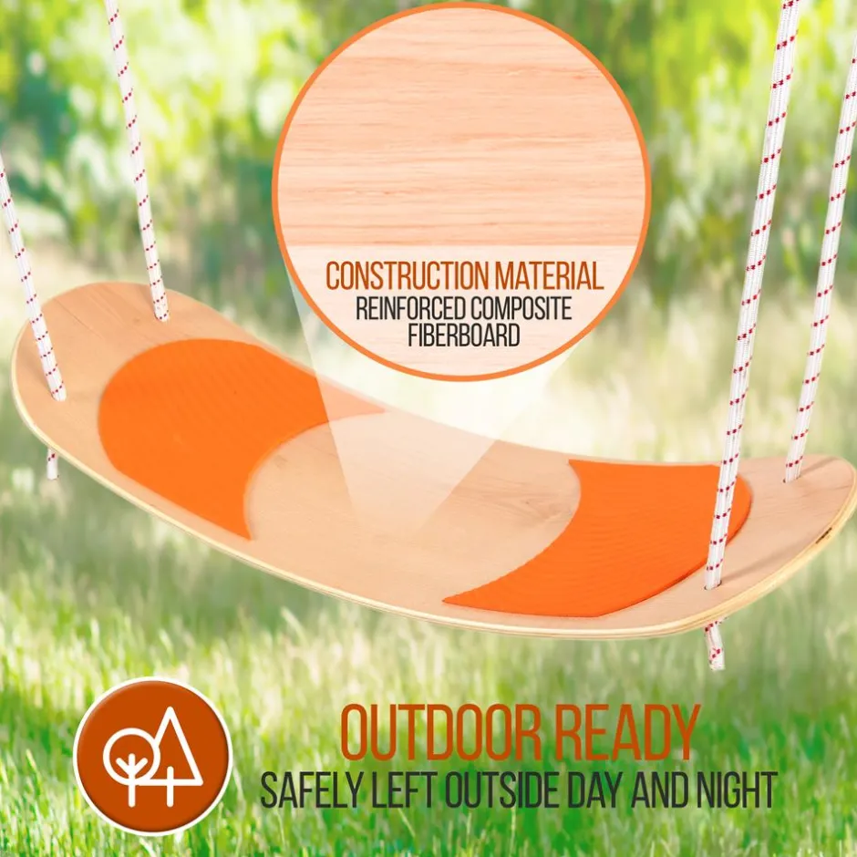 Tree Swing Kit, Relaxing Fun, Composite Seat, Adjustable Height<SereneLife New