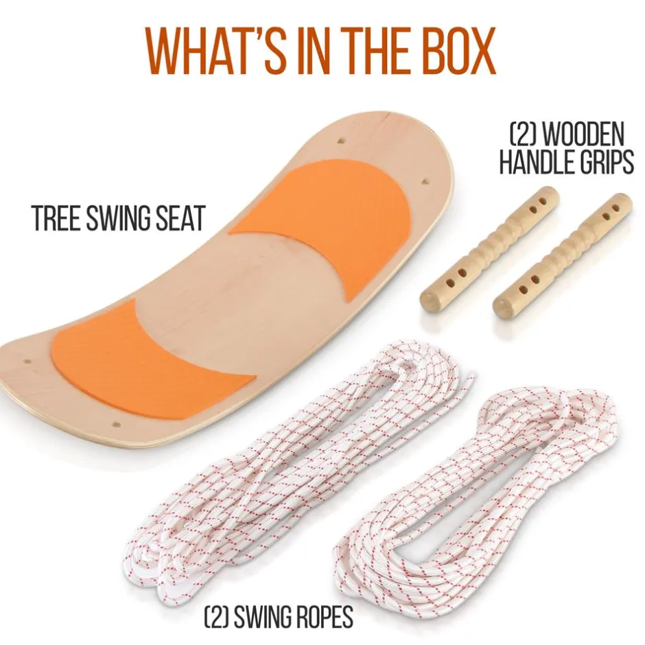 Tree Swing Kit, Relaxing Fun, Composite Seat, Adjustable Height<SereneLife New
