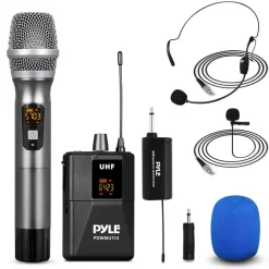 UHF Wireless Microphone System Kit - 160' Range, 8 Channels, Portable<Pyle Clearance
